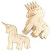Bright Creations Wooden Unicorn Cutouts for Crafts - Rainbow Unicorn Shapes for DIY Projects and Party Decorations (3.8 x 5.5 Inch, 24-Pack)