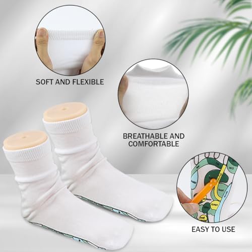 ZJIVQO Reflexology Socks with Massage Tool - Acupressure Charts - Elastic Fiber - Alleviate Pain Tension in Your Feet - Image 3