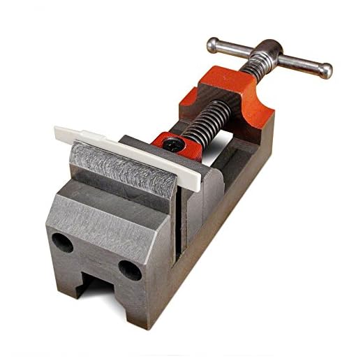 StewMac Nut and Saddle Vise – Specialized Steel Vise for Easier & Faster Guitar Nut and Saddle Shaping – Tool for Luthiers with Angled Jaws and Undercut Clamping Design