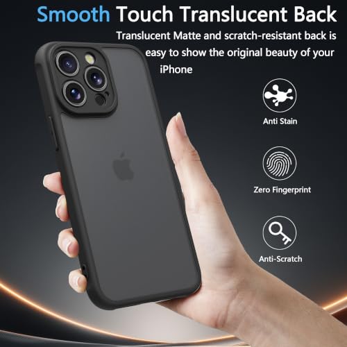 Image of iPhone 15 pro max Case,Translucent Matte(Black)