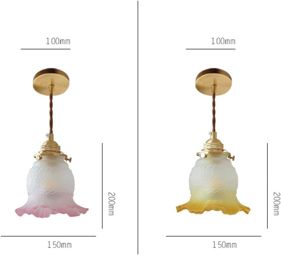 Lámpara de techo flor rosa para crear un comedor romántico de estilo francés 2