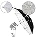 LimoStudio [Extra Large] 40 inch Double Layered Black & White Reflective Photo Umbrella for Photo Video Film Shooting Studio, Premium Grade Micro Surface for High Lighting Efficiency, U40BW