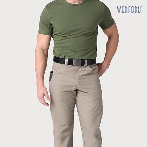 WERFORU Men Tactical Belt Nylon Belt for Men Golf Belt Reversible Belt with Flip-Top Metal Buckle Hiking Work-2-in-1 Belt2