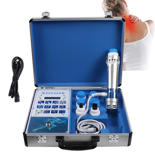 oiakus Focussed Shockwave Therapy Device, ED Extracorporeal Shockwave Therapy Machine, with 7 Massage Head, for Home, Tissue Therapy, Pain Relief, Deep Muscle Relaxation, Keyed Model