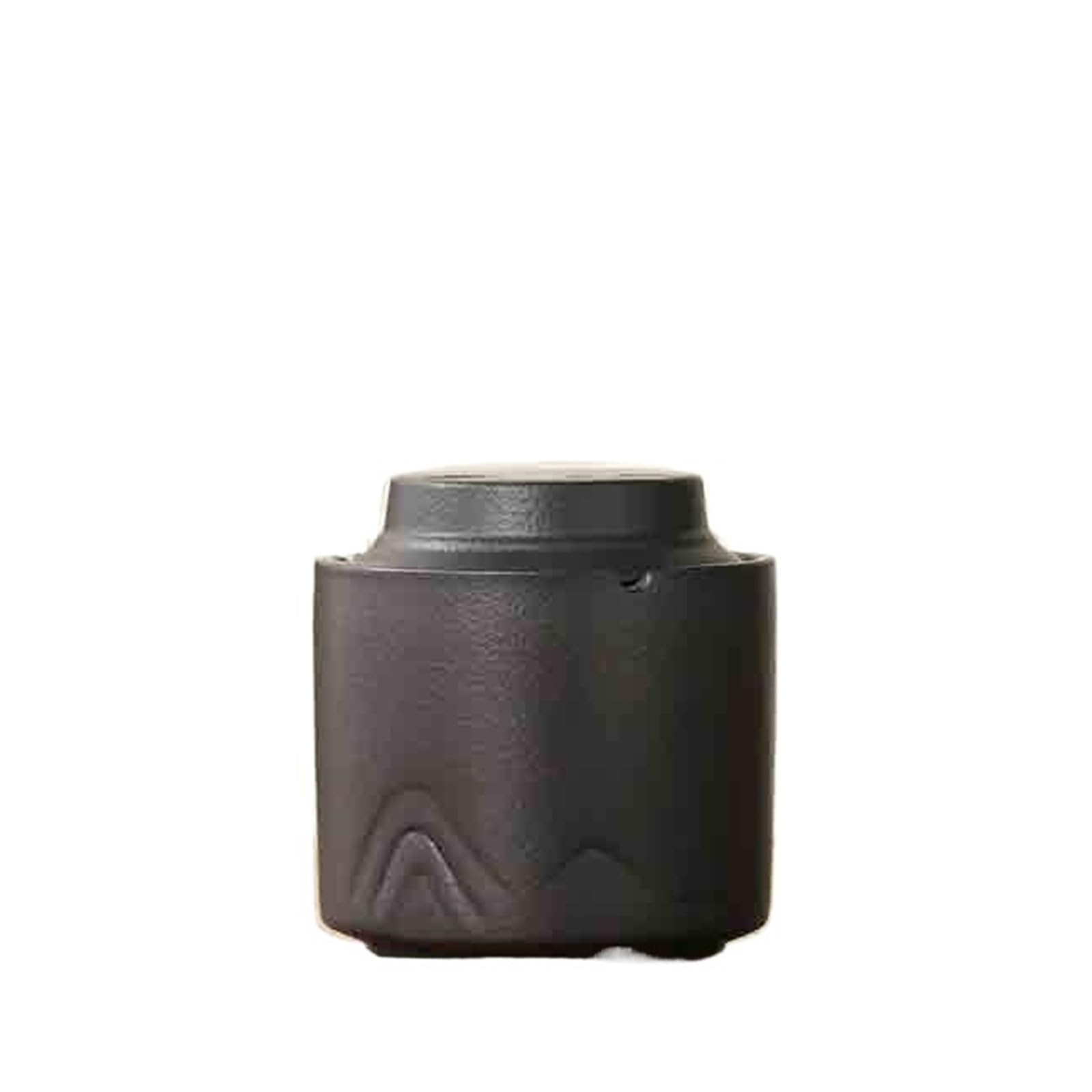Ceramic Ashtray Gradient With Lid Home Office Ornament Tea Ceremony Accessory Decorative(Black)