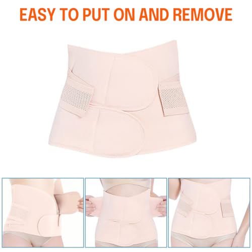 Trendyline Women Postpartum Girdle Corset Recovery Belly Band Wrap Belt,Large,Beige Nude Large