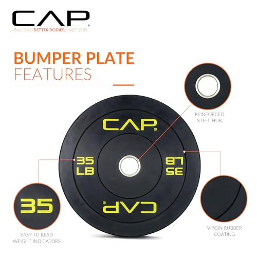 CAP Barbell Rubber Olympic Bumper Plate | Multiple Options/Colors by CAP Barbell - Image 4