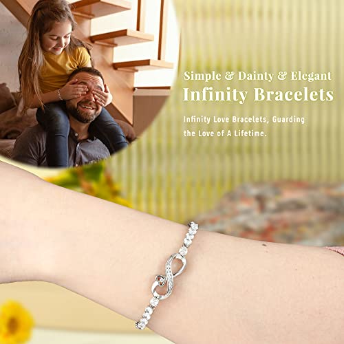 Btysun-Infinity-Bracelets-for-Women-Anniversary-Christmas-Gifts-for-Girlfriend-Mom-Daughter-Adjustable-Heart-Rose-Heartbeat-Love-Cross-Mom-Tennis-Bracelet-Jewelry-for-Teen-Girls