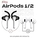 EarBuddyz Ultra Ear Hooks and Covers Compatible with Apple AirPods 1 & AirPods 2 or EarPods Featuring Bass Enhancement Technology (Medium, Black)