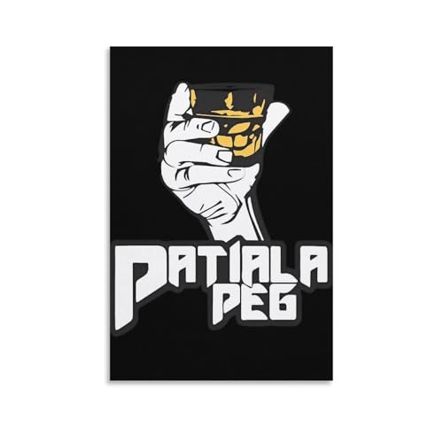 Patiala Peg, Punjabi Pop Culture Classic Canvas Printing Poster And Wall Art Pictures Are Used For Room Aesthetics And Decoration 12x18inch(30x45cm)