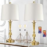 Set of 2 Touch Control Table Lamp with Dual USB Charging Ports Desk Lamps, 3-Way Dimmable Modern...