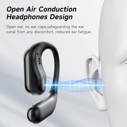 Image of CoolJumper Open Ear Wireless Bluetooth 6.1 Earbuds with Earhooks for Sport | HiFi Stereo Open Ear Earphone with ENC Mic, IP7 Waterproof Wireless Headphone for Running, Gym, Workout and Business