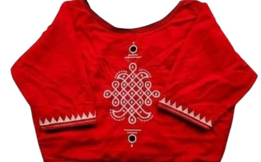 Cotton Embroidery Shantiniketan Style Woman Blouse.| Comfortable, Breathable, Lightweight, Skin Friendly|SL_264-image-42