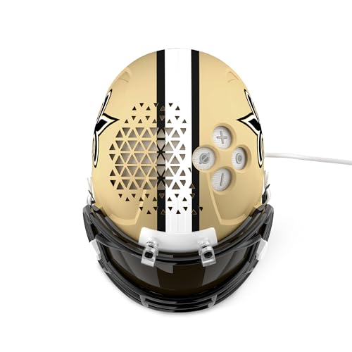 Image of NFL Echo Dot Bundle: Includes Echo Dot | Glacier White and Limited-Edition NFL Helmet Stand | New Orleans Saints