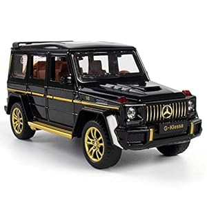Alloy Collectible Black Benz G63 AMG Toy Vehicle Pull Back Die-Cast Car Model with Lights and Sound