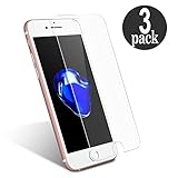 iPhone 7 Plus / 8 Plus Schutzfolie, [3 Stück] WEOFUN Panzerglas für iPhone 7 Plus / 8 Plus[0.25mm,...