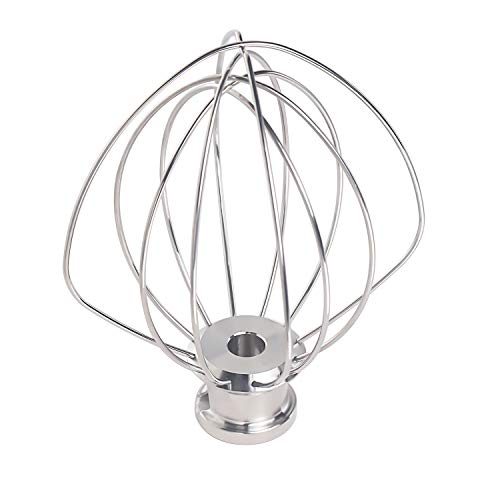 K45Ww 6-Wire Whip Attachment Fits Kitchenaid Tilt-Head Stand Mixer,Dishwasher Washable 304(18/8)Stainless Steel,Egg Heavy Cream Cakes Mayonnaise Whisk #TOP1
