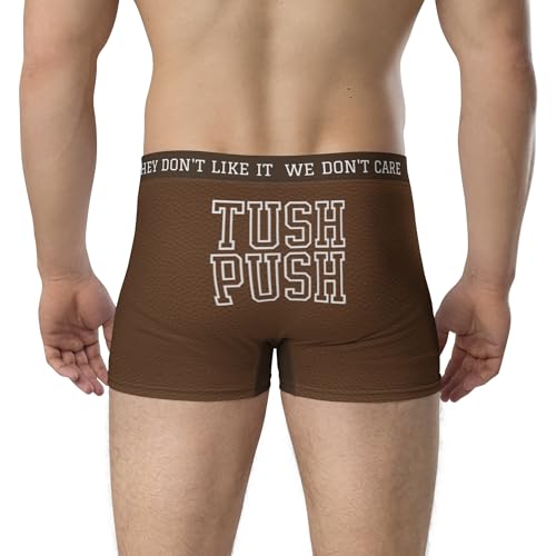 Tush Push™ Football Boxer Briefs for Men – “They Don’t Like It We Don’t Care”, Funny Football Game Day Underwear4