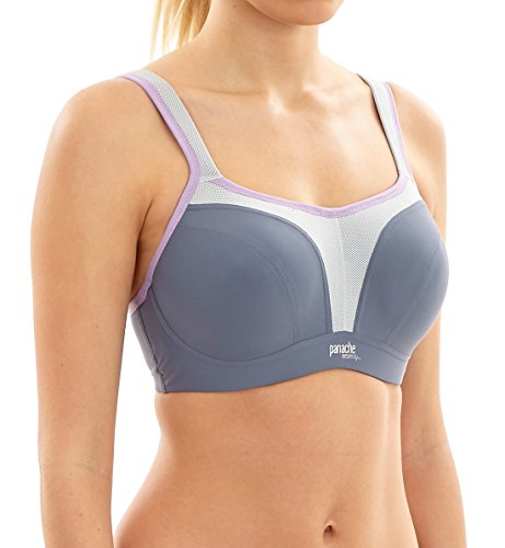 Panache Women's Plus Size Wired Sports Bra, Grey, 38H