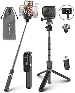 Selfie Stick Tripod, ELEGIANT Lightweight Aluminum All in One Extendable Selfie Stick Bluetooth
