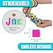 KOMARC GAMES StickiKubes, Mini Stacking Cubes That Stick to Anything, Non Toxic Kid Safe Sticky Blocks, Creative Construction Toy - 125 Cubes, 5 Neon Colors, Tub
