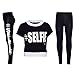 Girls Top Kids #Selfie Print Designer T Shirt & Fashion Legging Set 7-13 Years