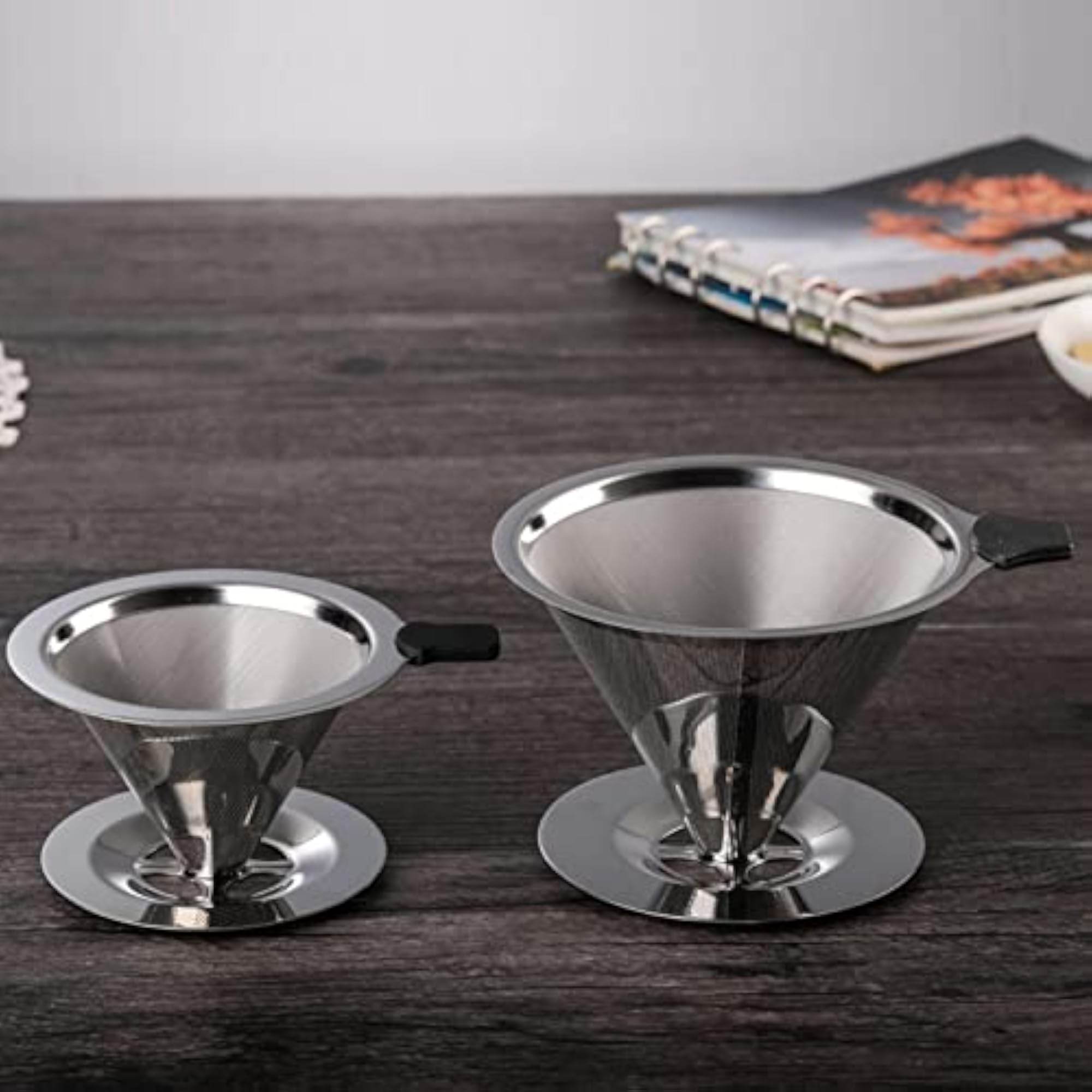 Coffee Filter Cup, Double Layer Mesh Dripper for Home & Travel