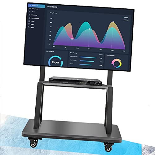 Soporte móvil para TV con ruedas y almacenamiento miniatura 1