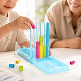 Wxeadu Color Stack Spiel, Colour Stack Challenge Game mit 40 Color Rings