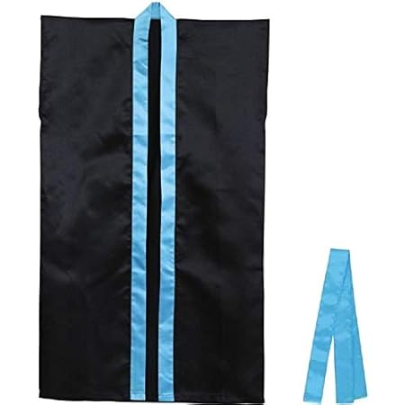 Amazon アーテック ソフトサテンロングハッピ S 黒 青襟 ハチマキ付 衣装 手作り 運動会 体育祭 幼稚園 小学校 お遊戯 文化祭 衣装ベース コスプレ 仮装 通販
