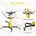 GarveeTech 1 Yellow Transmission Jack - Hydraulic Telescoping Lift, Foot Pedal, 360° Swivel Wheel, Versatile Garage Essential