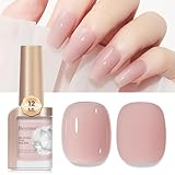 Bevimee Fast Drying Nail Polish 12ML Air Quick Dry, Sheer Nude Regular Color Nail Polish Holographic High Coverage Nail Lacquer Water Based Natural Nail Art No Required UV LED
