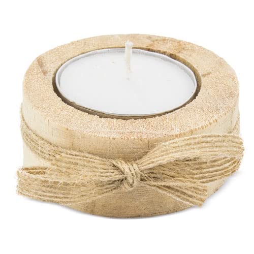 Vela de madera Artesanal - Velas para Detalles Bodas Originales