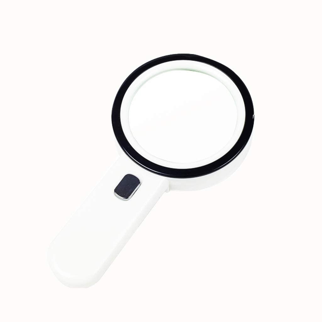 Lente d'Ingrandimento per Mano, Riparazione della Lettura della Lente d'Ingrandimento con Lente d'Ingrandimento a 12 luci a LED, Sovradimensionato 30X, Lettura, ispezione, esplorazione,