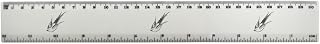 Azeeda 'Calligraphy Swallow' 30cm (12 Inch) White Plastic Ruler (RL00087298)