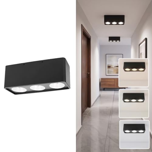 Image of Surface Mounted Ceilling Spots,3 Way Lights,Including 3 GU10 Bulbs,18W