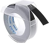 dymo 3d label tapes Brillante Dymo 3D Label Tape 9 mm x 3 m Plastic Glossy Black Marca DYMO