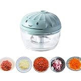 Manual Food Chopper Stainless Steel Blades Hand Chopper Pull String Hand Food Shredder for Vegetable