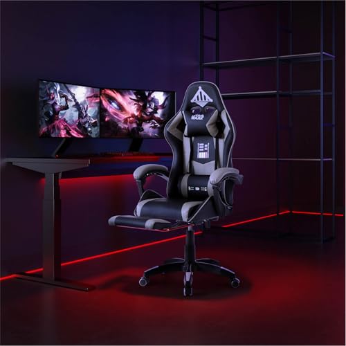 Star Wars Adjustable Swivel Computer Gaming Chair with Footrest, Lumbar Support and Headrest by Idea Nuova - Image 6