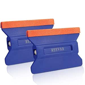 REEVAA Wallpaper Squeegee Blue Magnet Suede Felt Squeegee Window Tint