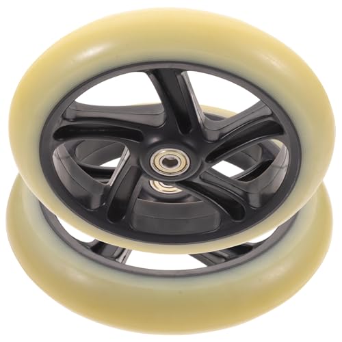 BIUDECO 2Pcs Durable Shockproof Scooter Wheels High Elastic PU Replacement Wheels for Easy Installation Weather Resistant present for Sports Enthusiasts