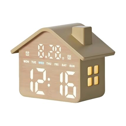 GDQ House Shaped LED Digital Alarm Clock GDQ House Shaped LED Digital Alarm Clock with Night Light product image