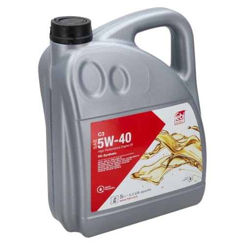 Image of FEBI BILSTEIN Engine Oil 5W-40 Mobility Guard Pro Engine Oil ACEA C3 API SN C3 5L Compatible with VW Golf 7 Hatchback 5G1, BQ1, BE1, BE2 Golf 4 Hatchback 1J1 Golf 6 5K1 Golf 5 Hatchback 1K1 Polo 9N