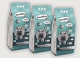 Katzenstreu Klumpend Aktivkohle (30L (3er Pack)), Premium Qualität, Weiss, fein Körnig, ergiebiger als herkömmliches Streu