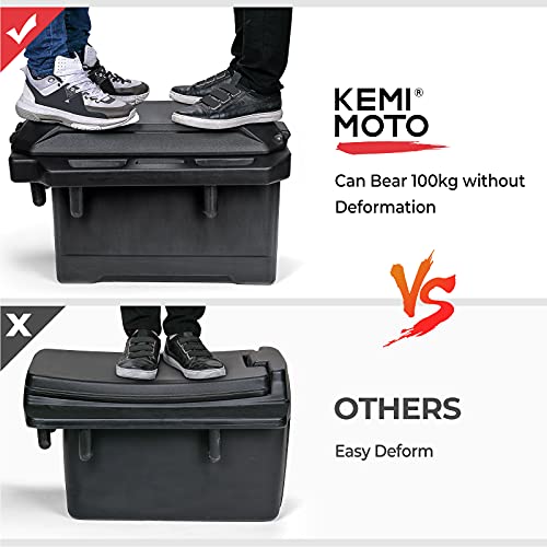 KEMIMOTO UTV Bed Storage Box, 45.3L/11.9GAL Large Capacity Compatible with Polaris Ranger 1000, 900, 570, 700, Ranger XP 1000, XP 900 2013-2026, Solid Bed Cargo Box (Right/Passenger Side)