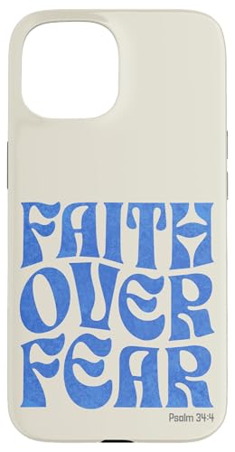 Faith Over Fear Inspirational Christian Worship Bible Verse Case for iPhone 15