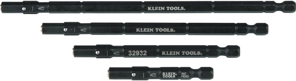 Klein Tools 32944 Flip Socket Replacement Hex Shafts for Klein Flip Sockets, 2-Inch to 6-1/2-Inch, 4-Pack