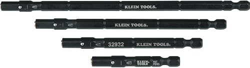 Klein Tools 32944 Flip Socket Replacement Hex Shafts for Klein Flip Sockets, 2-Inch to 6-1/2-Inch, 4-Pack