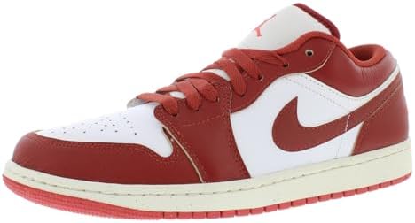 Tênis masculino Jordan 1 Low White/Dune Red-Lobster-Sail (FJ3459