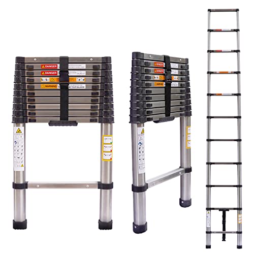 DICN 10.5 ft Telescoping Extension Ladder